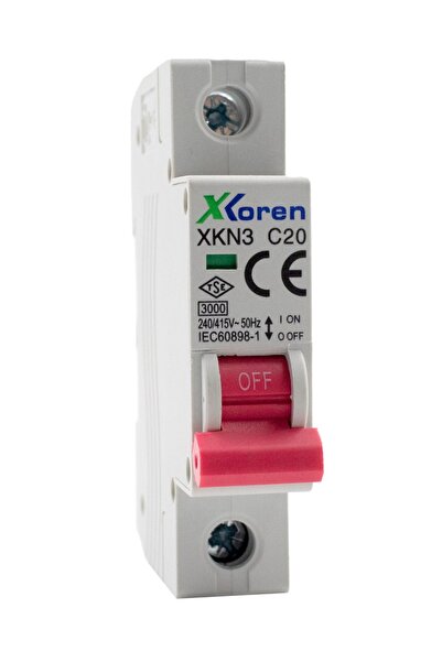 xkoren XKN 03-1-C020 3kA 1P C tipi 20A Otomatik Sigorta