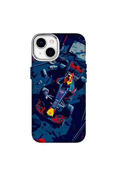 Turkuaz IPHONE 13 ÖZEL REDBULL FORMULA 1 PADDOCK TASARIMLI LÜKS SİLİKON KILIF