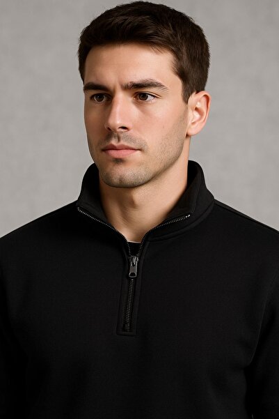 NewCabin New Season Winter Premium 3 Thread Raised Half Zipper Sweat- 3 Thread Sweatpants 2 Piece Set