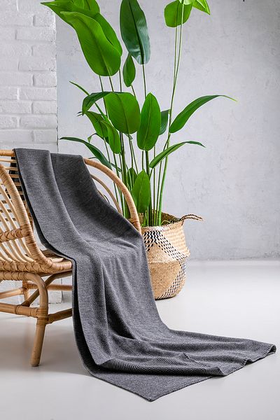 T Crazy T-Crazy Honeycomb Pattern Knitwear Tv Blanket, Knitwear Sofa Accessory Tv Blanket, Soft Textured