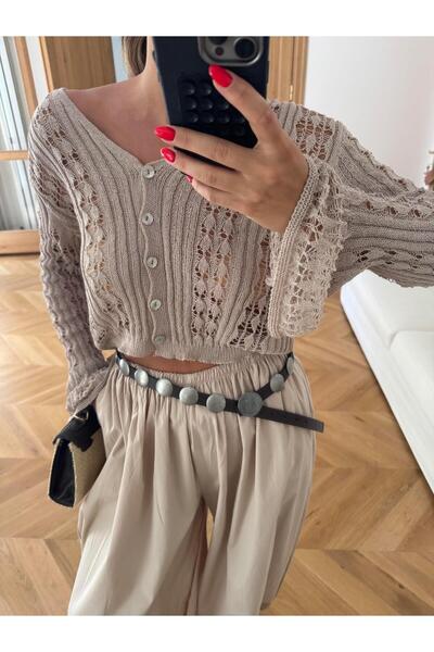 Tina İstanbul Curea cu accesorii pentru paiete Bitter Brown