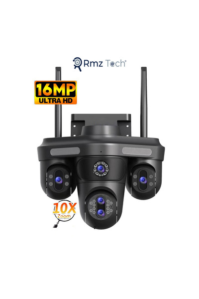 RMZTECH AV-S916X 4 Kameralı 16MP 10X Zoom 3 PTZ Dönebilen Wifi Sesli Kamera