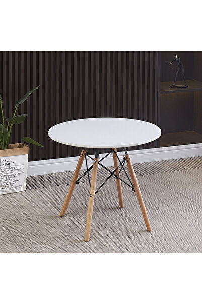 Home Box طاولة فانيليا مستديرة للأطفال بمقعدين