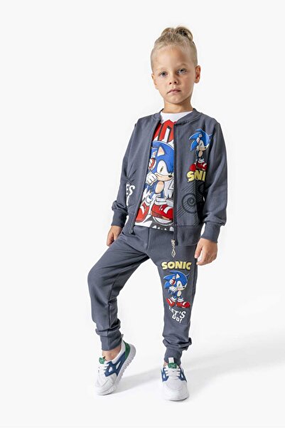 LİLLYPİCCA Erkek Çocuk 3'lü Takım Fermuarlı Hırka -Uzun Kollu sweatshirt - Beli Lastikli Penye Pantolon
