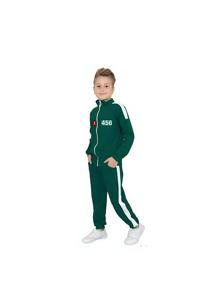 aynewmoda Copy - Unisex Zipper Number Printed Long Sleeve Tracksuit Set and Long Pants