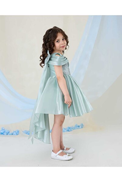 Miss Lorin Kids KIZ ÇOCUK ABİYE ELBİSE TAŞLI FİYONKLU