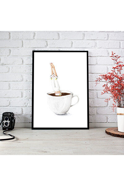 woodsia Tablou cu poster din lemn MDF cu aspect de cadru dintr-o singură buca...