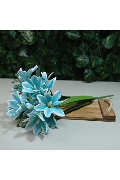 Kanguroom Gerçek Dokulu Yıldız Manolya 5 Dal 47 cm Mavi Islak Manolya Demeti