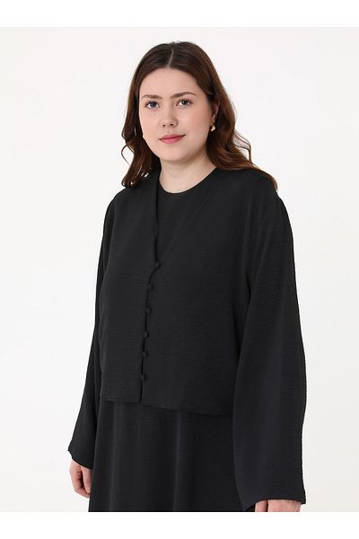 ALİA Shirt&Clothes Large Size Double Suit - Black -