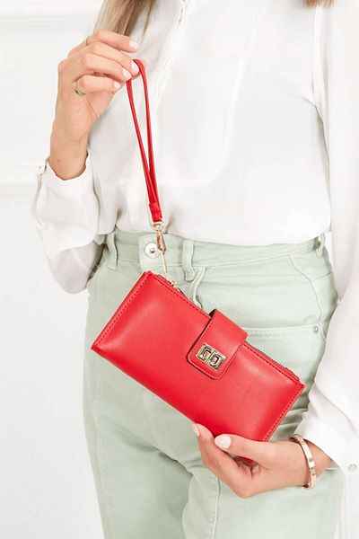 Newish Polo Women's Red Soft Texture Leather Card Holder and Wallet