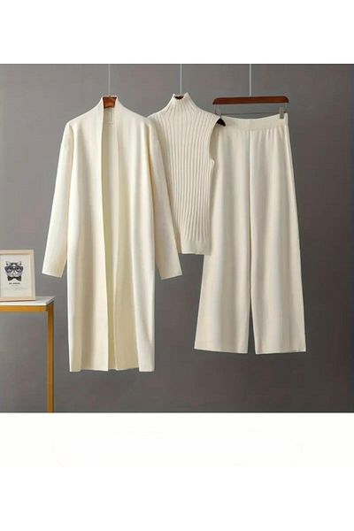 NZL TEKSTİL Dgn's Women's Jacket - Bady - Pants Women's Knitwear Set