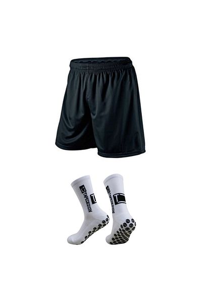 parypary Football Shorts and Silicone Anti-Slip Pro Towel Socks