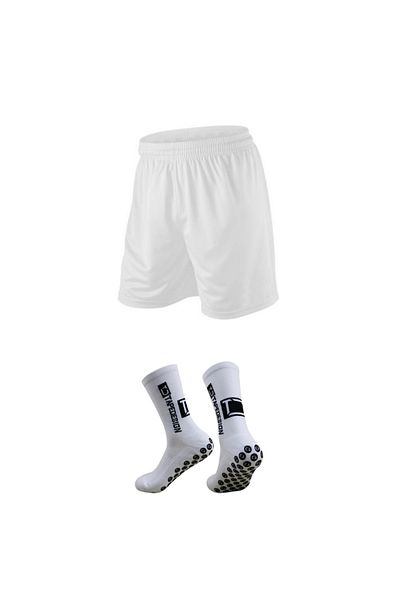 parypary Football Shorts and Silicone Anti-Slip Pro Towel Socks