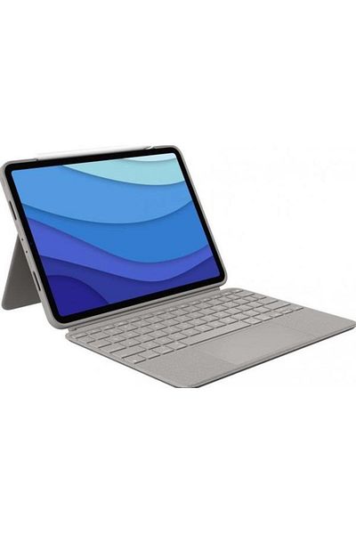 logitech Husa Book Cover cu tastatura Combo Touch pentru Apple iPad Pro 11" (Light Gray)
