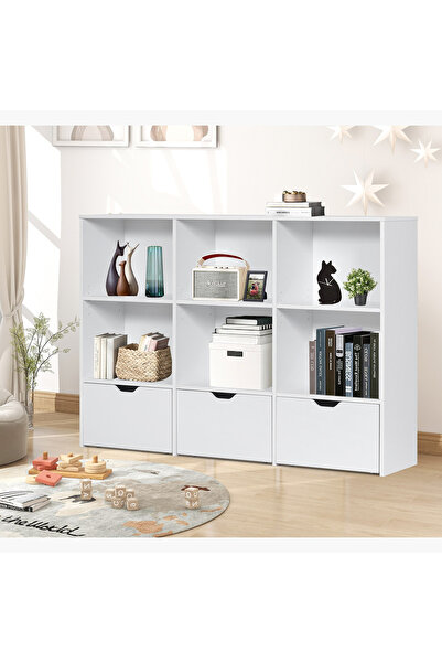 Home Box خزانة تخزين فانيلا كودي بثلاثة أدراج