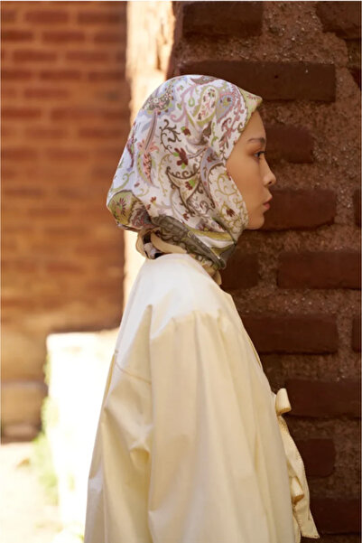 ED Scarf ED - Glaze Mistral Desen Eşarp - Sarı