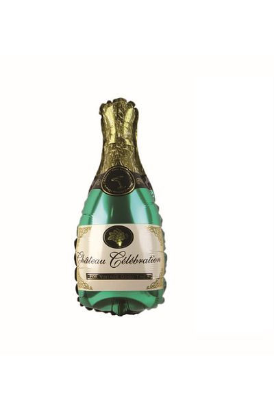 SDX Market Champagne bottle aluminum foil figurine balloon, 15 cm x 24 cm
