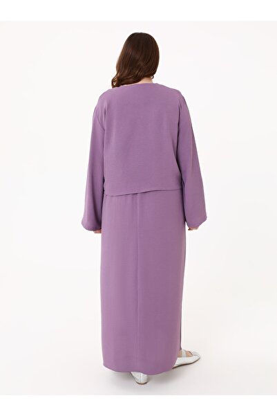 ALİA Aerobin Gömlek&Elbise Büyük Beden İkili Takım- Mor -