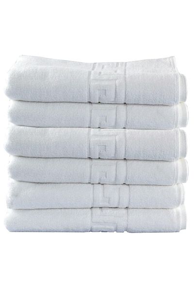 Quasar & Co. Set 6 prosoape baie fata Quasar & Co., 50 x 90 cm, 600 g/mp, hotel quality, 100% bumbac, alb