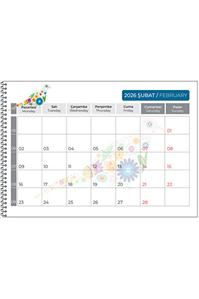 NATURELBASIM 2026 DUVAR PLANLAMA TAKVİMİ 33X48 cm