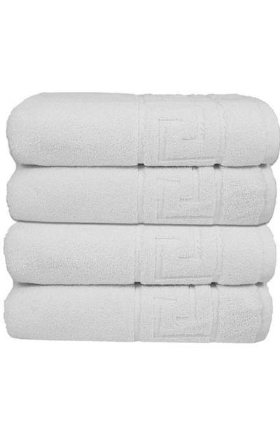 OEM Set 4 hotel white face towels 50x90cm, 550gmp