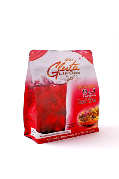 Gluta Lipo جلوتا ليبو 12 في 1 جلوتا ليبو جولد سيريز شاي مثلج أحمر - 10 أكياس