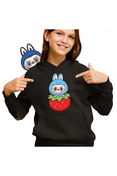 OEM Labubu Strawberry Kids Girls Sweatshirt