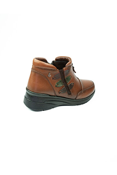 Voyager Z014 Ταν Δερμάτινα Γυναικεία Μποτάκια