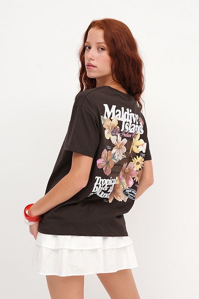 Addax Floral Printed T-Shirt P10503