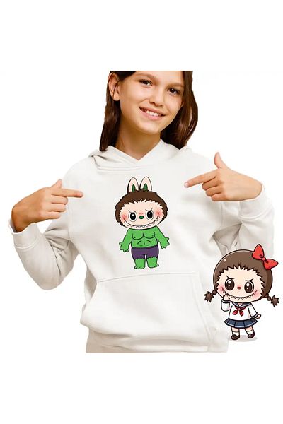 OEM Labubu Hulk Kids Girls Sweatshirt