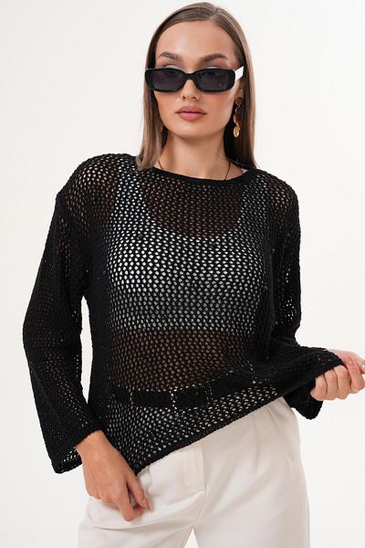 ŞİMAL Women's Pearl Bead Detailed Knitwear Knitted Cardigan 255211 -
