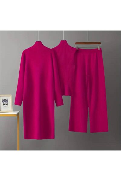 NZL TEKSTİL Dgn's Women's Jacket - Bady - Pants Women's Knitwear Set