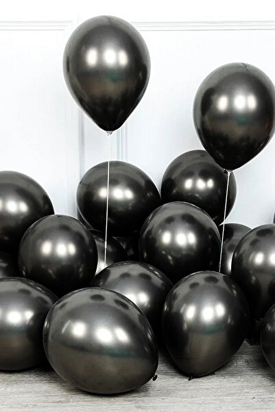 cici magnet www.cicimagnet.com 10 بالونات معدنية سوداء مقاس 12 بوصة