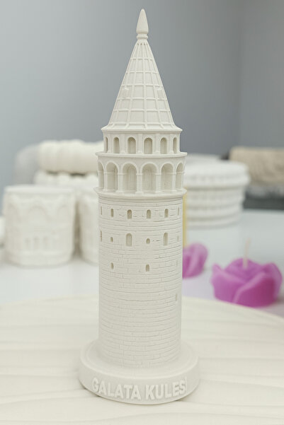 Handmade “Galata Kulesi Biblo – El Yapımı Beton Dekoratif Obje, Modern Tasarım”