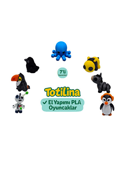 Totilina 7'li set ahtapot arı eşek penguen voodoo tukan kuşu karga