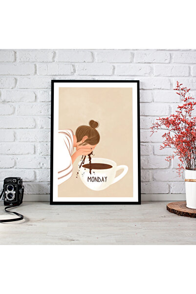 woodsia Tablou cu poster din lemn MDF cu aspect de cadru dintr-o singură buca...