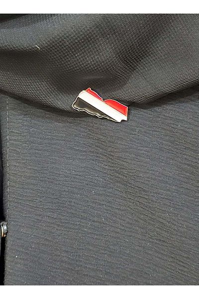 Generic Metal Anti Fade Pin Brooch Yemen Flag Design