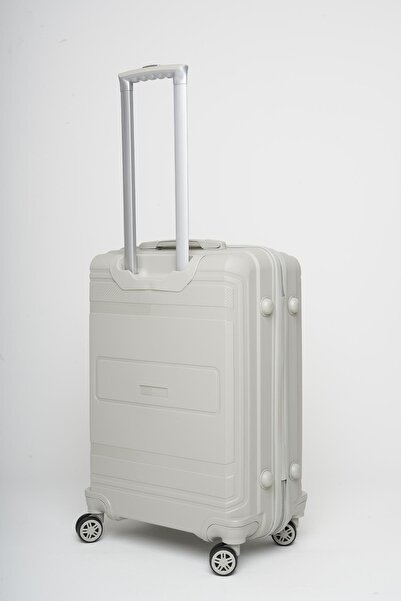 Travel POLO Orta Boy Kırılmaz Valiz Açık Gri 1017