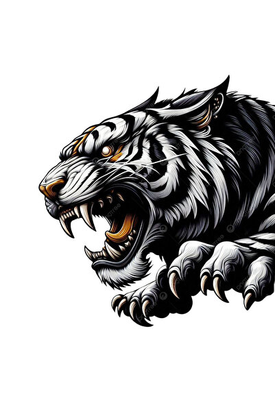 MegaSticker ملصق النمر البنغالي البري للسيارة والدراجة النارية والخوذة والكمب...