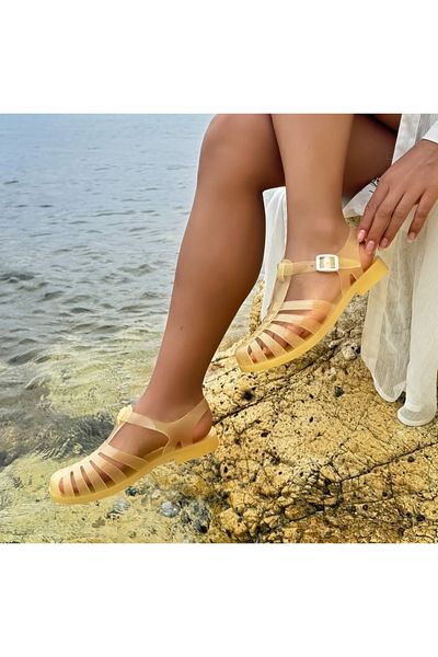Emek Transparent Belt Detail Women's Sandals Pool Beach Sea Sandals