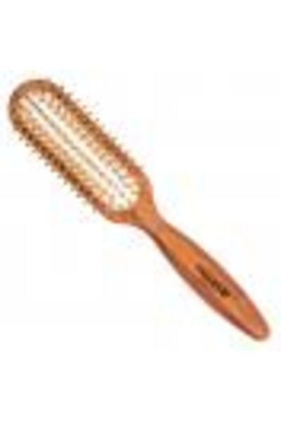 Keller Bamboo rectangular hairbrush with hornbeam wooden bristles