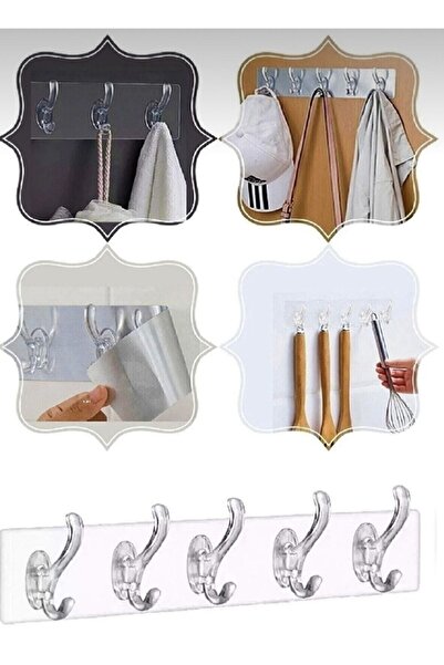 Ufak Tefek Şeyler Umeraș autoadeziv dintr-o bucată cu 5 cârlige