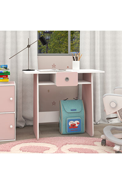 Generic Vanilla Bloom Junior Study Desk with 1 Drawer