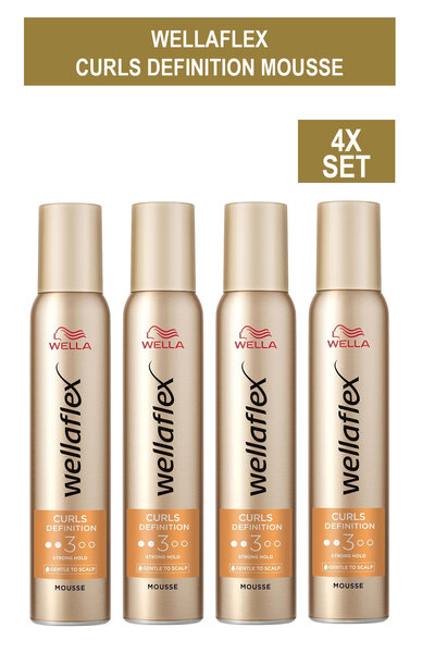 Wella Wellaflex Curls Definition Mousse - 200ML x4
