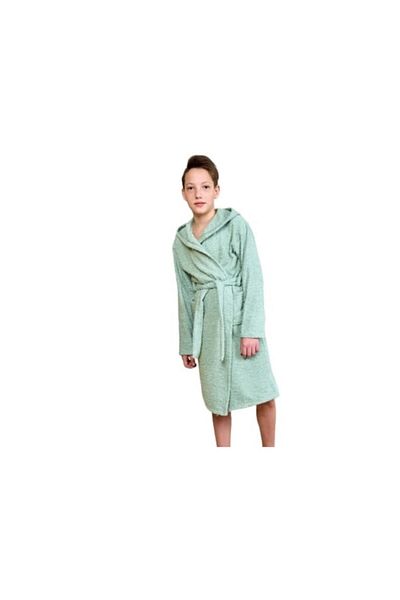 E EFRALL Bathrobe for children 2 years with hood, adjustable belt and pocket green - Concept E Efrall