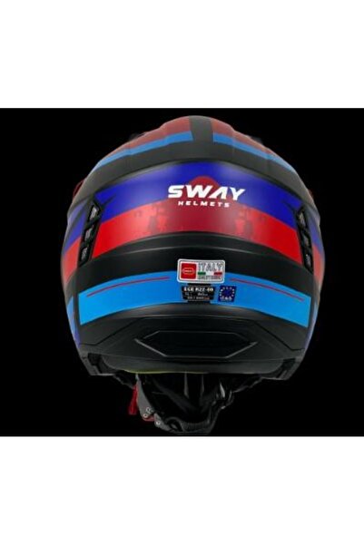 Sway X1-X Seul Track Modüler Full Face Çene Sökülebilen Motosiklet Kaskı 2XL Beden Siyah Kırmızı