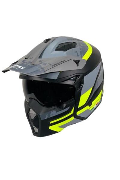 Sway X1-X Seul Track Modüler Full Face Çene Sökülebilen Motosiklet Kaskı 2XL ...