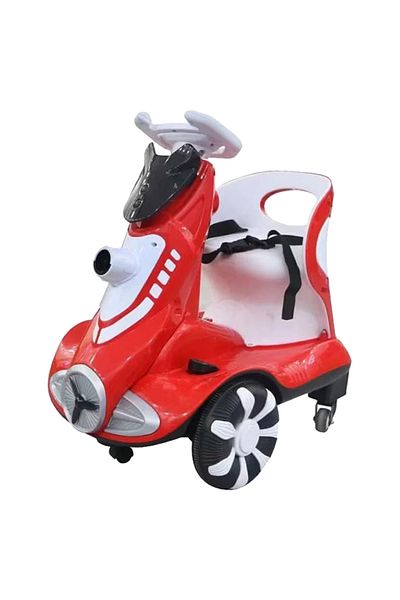 PIKKABOO - Toddler Four-Wheel Lights & Bubbles Electric Scooter - Red