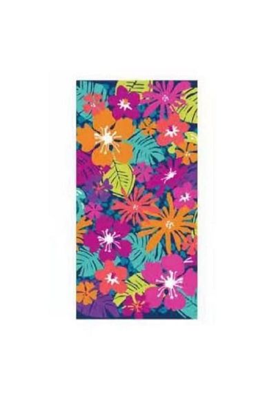 Pin Trade SRL Beach Towel, 70x150cm, microfiber, multicolor, floral design