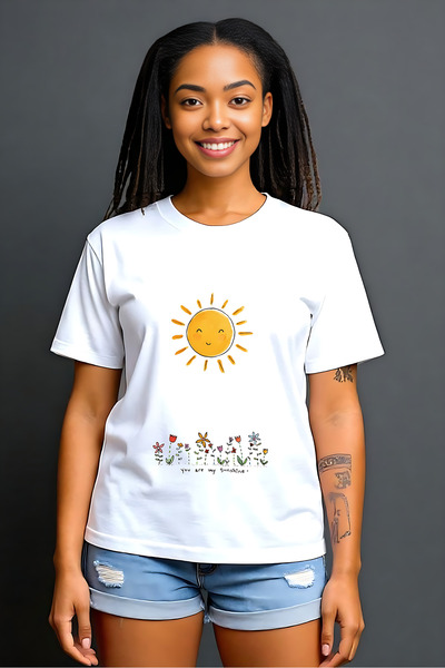 Windy Island Γυναικείο μπλουζάκι με λαιμόκοψη Crew Neck Sun με τύπωμα Regular...